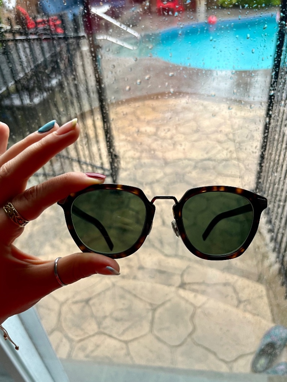 Christian Dior, Havana Black/Green sunglasses